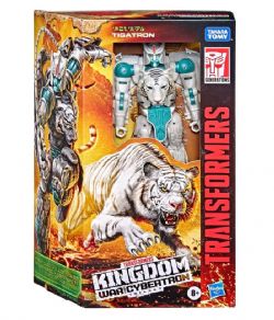 TRANSFORMERS GENERATIONS WAR FOR CYBERTRON : KINGDOM, FIGURINE WFC-K35 TIGATRON DE 17,5 CM, CLASSE VOYAGEUR